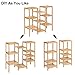 SONGMICS Bamboo Plant Stand, Bathroom Storage Rack, Customizable Flower Pots Holder, Multi-Purpose Display Rack, for Living Room, Balcony, Natural UBCB93Y