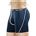 David Archy 3 Pack Men's Ultra Fast Dry Performance Boxer Briefs (M, Navy Blue-Mesh)