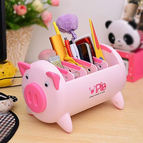 Pig Desk Organizer Accessories Storage Box Diy Desktop Shelf Suitable For Makeup,pencil,toy,mobile Phone And Tv Remote Controller,etc.