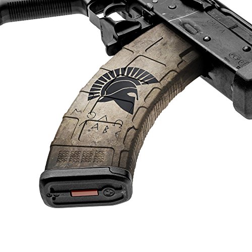 GunSkins AK-47 Mag Skin Camouflage Kit DIY Vinyl Magazine Wrap - Singles (GS Molon Labe Tan)