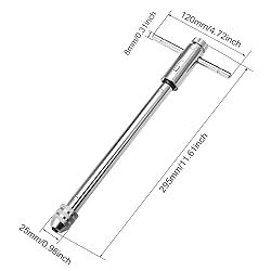 uxcell Adjustable Ratchet Tap Wrench T-Handle, for