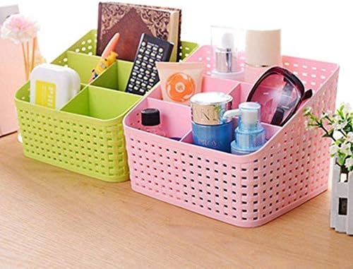 Shreeji Ethnic Plastic Multi-Grid Desk Organizer Storage Container