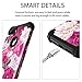 Casetego for iPhone 8 Plus Case,iPhone 7 Plus Case,Floral Three Layer Heavy Duty Hybrid Sturdy Shockproof Protective Cover Case for Apple iPhone 8 Plus/7 Plus,Rose Red/Black