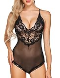 Avidlove Women Teddy Lingerie One Piece Lace Babydoll Bodysuit