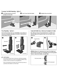 Arkon Asiento Ferrocarril o piso Soporte de coche para iPhone X 8 7 6S Plus 8 7 6S Galaxy S8 S7 Galaxy Note 8 5 Retail Negro