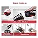 Oasser Handheld Vacuum Cordless Vacuum Cleaner Car Vacuum Wet Dry Stainless Steel Filter Powerful Li-ion Battery Quick Charge for Pet Hair Dust Gravel Cleaning Red Upgraded Version V1