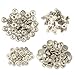 CrazyEve Leathercraft Silver Copper Press Studs Snap Fasteners Poppers Sewing Clothing Craft Snaps Button 40 pcs with Install Tool (831(15mm))