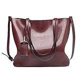 Womens Leather Tote Handbags Top Handle Satchel