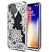iPhone XR Case, XR Case, iPhone 10(Ten)R Case Huness TPU Grip Bumper and Clear Flower Transparent Hard PC Backplate Hybrid Slim Phone Case Cover for Apple iPhone XR 2018 Phone (6.1