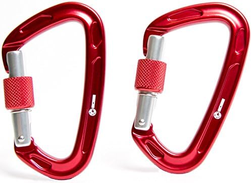 EOSE Screw Gate Locking Carabiner for Climbing, Hammocks and More (Set of 2)