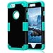 iPhone 6s Case,iPhone 6 Case,Soft Interior Silicone Rubber Bumper Hard Shell Solid PC Back,Shock-Absorption Anti-Scratch Hybrid Heavy Duty Dual-Layer Slim Cover for Apple iPhone 6 6S 4.7-Black Teal