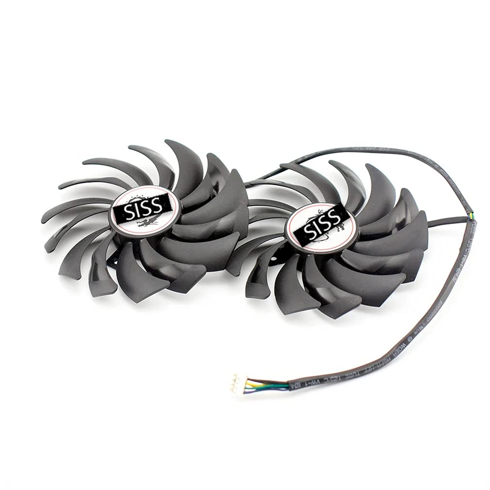 SISS Fan for Graphics Card Cooler Compatible with MSI GTX 1080TI Gaming Twin Frozr GTX1070 GAMING GTX1060-GAMING Radeon RX 470-480 RX570-580 PLD10010B12HH 4-Pin Video Card Cooler Fan