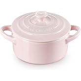 Le Creuset Stoneware Mini Round Cocotte, 8 oz., Chiffon Pink