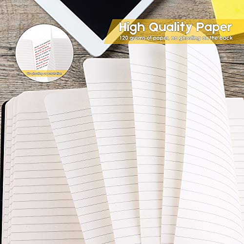 2-Pack Small Pocket Notebook, Ruled/Lined, Size 3.5" x 5.5", Mini Hardcover Journal Notepad, Premium 120Gsm Thick Paper, with Elastic Closure, Bookmark, Inner Pocket, Pen Holder