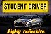 CarCoo Student Driver Magnet for car - New Driver Magnet, Student Driver Bumper Sticker, Reflective Magnetic car Signs, Safety Caution Sign 1 Pack