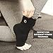 KARM Ankle Compression Sleeve with Compression Support Strap. Achilles Tendon Support Wrap. Achilles Tendonitis Brace for Women and Men (One Size, Black)