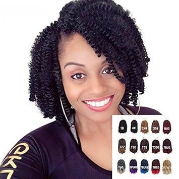 Amazon Com 5pcs Kinky Curly Spring Twist Braiding Hair Sissi S