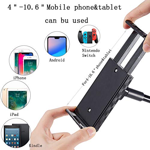 Besthoby Lazy Bracket Mobile Phone Stand Holder,Universal Cell Phone Stand Holder,Flexible Mobile Phone Stand,gooseneck Stand, Useful for Tablet&Mobile Phone from 4.0''-10.6''(Black) - Thumbnail 4