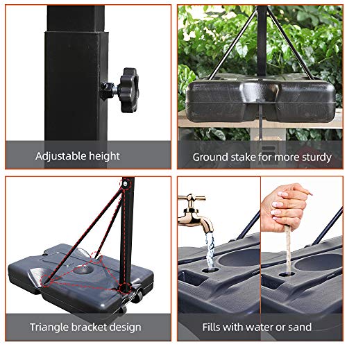 FCH Basketball Hoop, 8.2'-10' Adjustable Height 36" X 26" Big Backboard Portable Basketball Stand for Youth Sports Basketball Syestem with Wheels 2 Basketball Nets Indoor/Outdoor