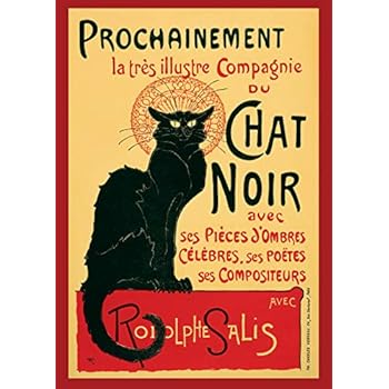 Amazoncom Le Chat Noir The Black Cat Framed Art Print