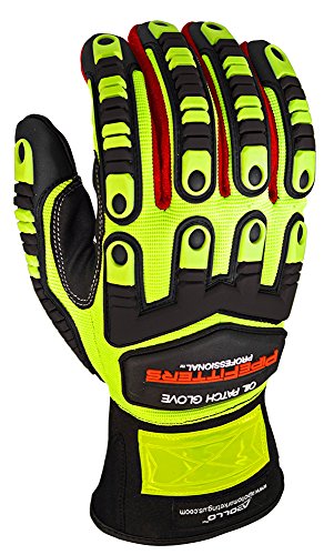 Apollo Performance Work Gloves 3005, Pipefitters Professional Oil Patch Glove, Impact Protection, NeverSlip Technology Grip, Abrasion Protection, Touch Screen Capabilities with Lightning Touch Technology, 1 Pair, XX-Large, Hi Vis Yellow
