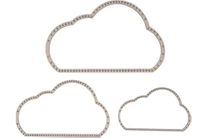 NOENNULL 3 Sizes Multi-Craft Weaving Loom Kit, Cloud Shape Wooden Beginner Loom Craft Kit Tapestry Loom Frame for DIY Handmad