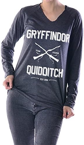 Harry Potter Women T-Shirt Gryffindor Quidditch Shirt Long Sleeve Baseball Raglan Small Free Galaxyteehouse Hair Clips