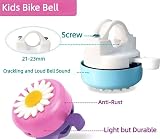 obqo Kids Bike Bell and 2 Pack Streamers Pink Purple Red Blue 22mm Handlebar view 8