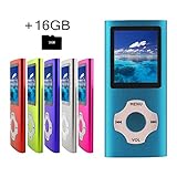 Tomameri - MP3 / MP4 Player with Rhombic Button- Blue