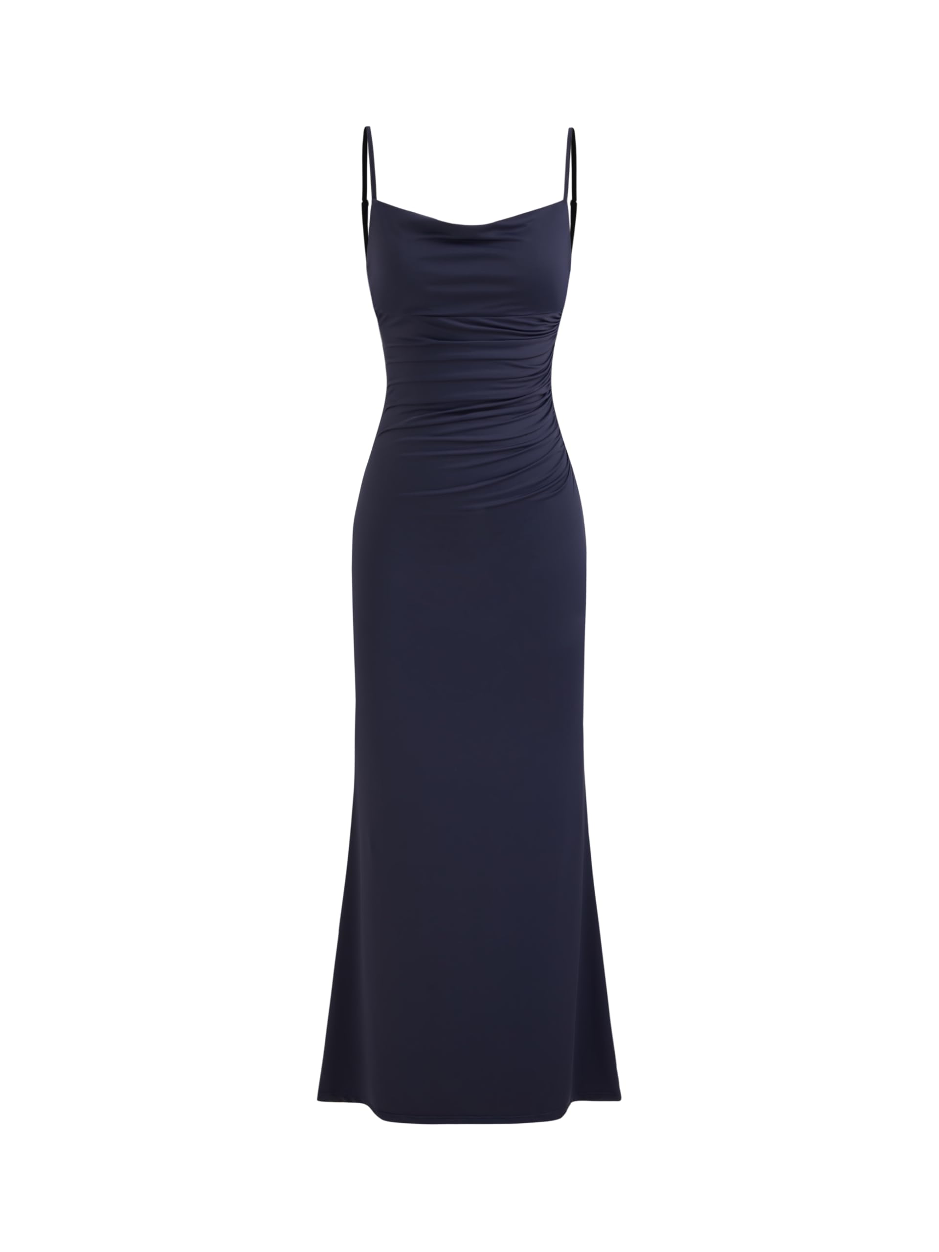 Photo 1 of CIDER Women Summer Spaghetti Strap Wedding Guest Maxi Dress Ruched Lace Backless Formal Dresses Dark Navy SMALL