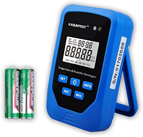 KASUNTEST 4 in 1 Temperature and Humidity Datalogger with Heat Index and Dew point temperature measurement KT5005