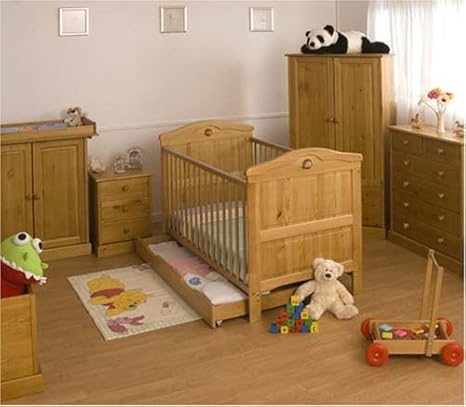 pine cot bed with drawer