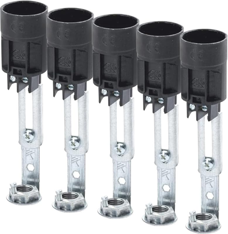 Set of 5 Candle Sockets Length 95-125 mm (Chandelier Diameter 24 mm) E14 Adjustable Candle Socket Chandelier Socket Maria Theresia