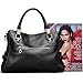Jack&Chris Ladies Handbags and Purses Tote Bag for Women Leather Shoulder Bag, WB517 (Black)