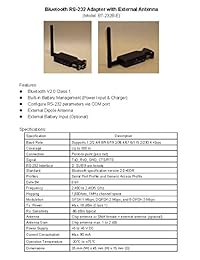 Disfrute del adaptador Bluetooth RS 232 con antena externa dipolo