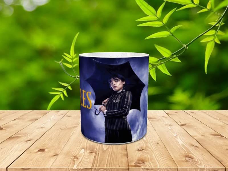 Genérico Personalized Mug Character Wednesday Ad. Gift for Fan TV Series Friends