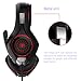 Gaming Headsets by WONER GM-1 Earphone Specialized for Games, Computer Earphone, Headphone, Ear Microphone for Electronic Sports or Internet Bar, Microphone Provided (red)