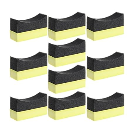 Sodial 10Pcs U-Shape Auto Tyre Car Tire Wheels Truck Brush Paint Care Wash Clean