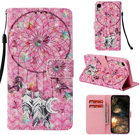 iPhone XR Case, iPhone Xr 6.1 inch 2018 Case Wallet 3D Painting Leather Cover Kickstand Multi Card Slot Shock Absorption Bumper Magnetic Closure Shell Skin for iPhone XR 6.1'' Edauto - Chimes