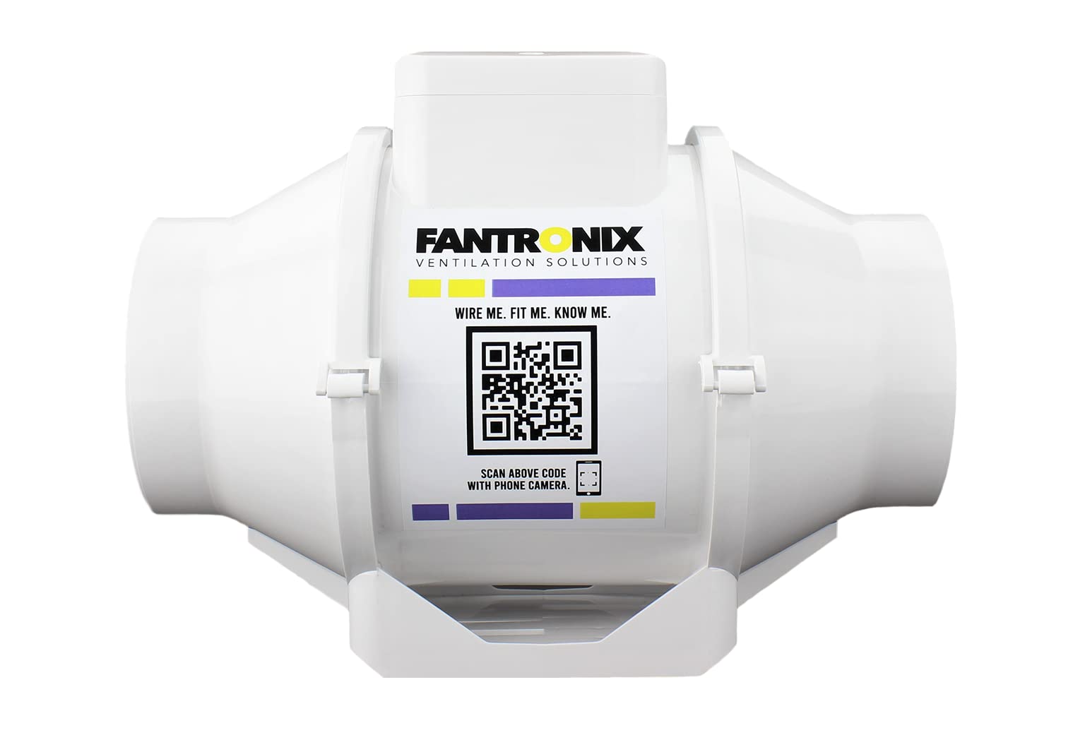 Fantronix 100 mm (4”) Inline Bathroom Extractor Fan with Run-On Timer – Quiet Loft-Mounted Ventilation for Shower, Toilet & Damp Control