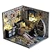Flever Dollhouse Miniature DIY House Kit Creative Room with Furniture and Glass Cover for Romantic Artwork Gift(Oceangoing Voyage of Summer)