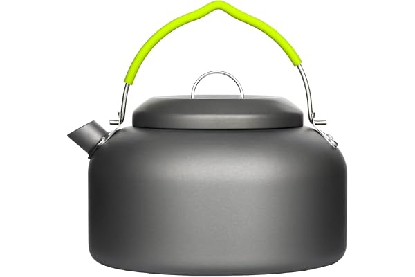 Gutsdoor Outdoor Camping Kettle for Boiling Water, 1.1L Aluminum Camping Tea Kettle, Portable Lightweight Teapot Coffee Pot f