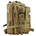 HUKOER 17.7''x 9.9''x 9'' Tactical Rucksack - Fashionable 30L Multiple Colors Outdoor Tactical Shoulder Hiking Daypack Military Backpack Perfect for Young Camping Trekking Hunting (Khaki)