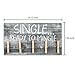 MyGift Wall Mounted Vintage Gray Solid Wood Lost Sock Display Rack, Hanging Laundry Room Sign with Funny Single...Ready to Mingle Quote and 5 Clothes Pins