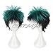 COSPLAZA Cosplay Wig Black Green Anime Hair Halloween Synthetic Wigs