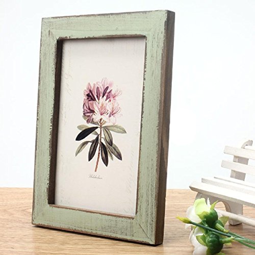 Kingfansion Vintage Photo Frame Home Decor Wooden Wedding Casamento Pictures Frames (Green ) - Thumbnail 2