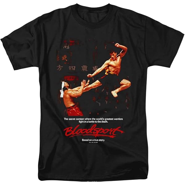 Bloodsport Maglietta Ufficiale Uomo – Logo Nero – Taglie Dalla S Alla XXXL – Autentica Con Licenza