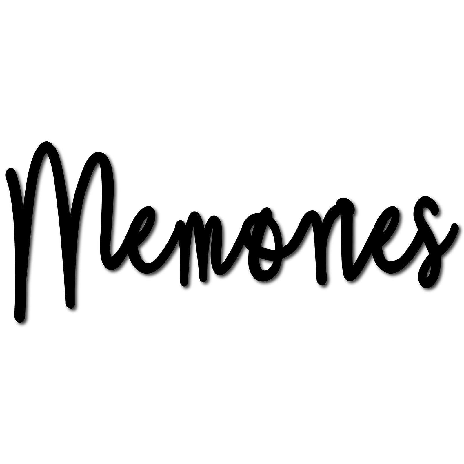 CREATCABIN Memories Unfinished Wood Sign Cutout Wooden Crafts DIY Slice Embellishment Laser Cut Wooden Wall Art Decor Black Sculpture Hanging for Home Porch Wedding Party Classroom Farmhouse 5x12Inch