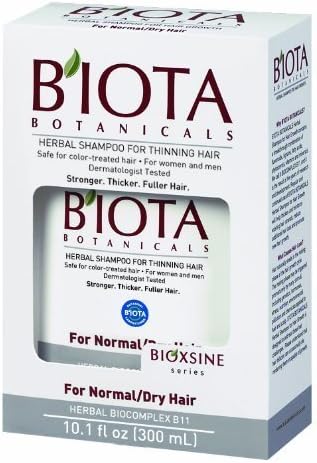 Biota Botanicals Bioxsine Series Shampoo for Thinning Hair for Normal and Dry Hair, 10.1 Fluid Ounce Personal Healthcare / Health Care