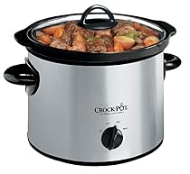 Crock-Pot 3-Quart Round Manual Slow Cooker, Stainless Steel (SCR300SS)